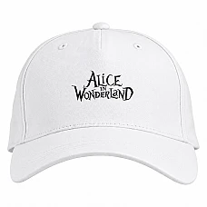 Baseball cap with Print Alice In Wonderland Logo Print - white