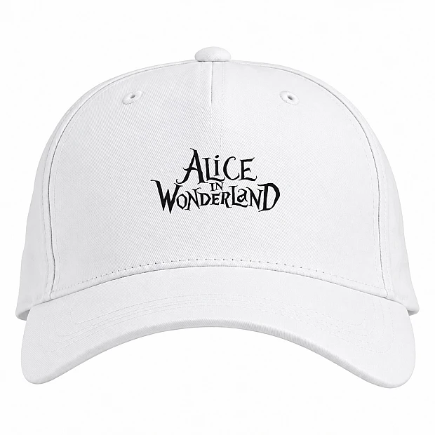 Baseball cap with Print Alice In Wonderland Logo Print - white