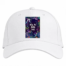Baseball cap with Print Alice In Wonderland We Are All Mad Here - white