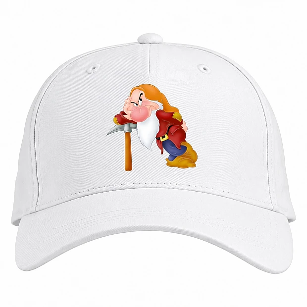 Baseball cap with Print Snow White And The Seven Dwarfs Working Dwarf - white