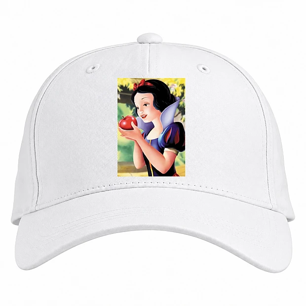 Baseball cap with Print Snow White And The Seven Dwarfs Apple - white