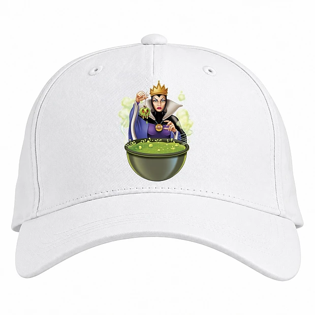 Baseball cap with Print Snow White And The Seven Dwarfs Witch - white