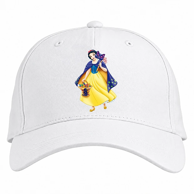 Baseball cap with Print Snow White And The Seven Dwarfs Cat Mask - white