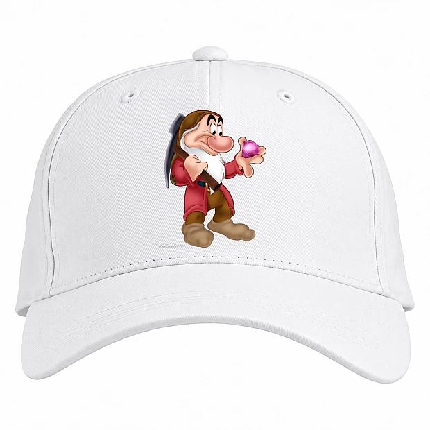 Baseball cap with Print Snow White And The Seven Dwarfs Diamond - white