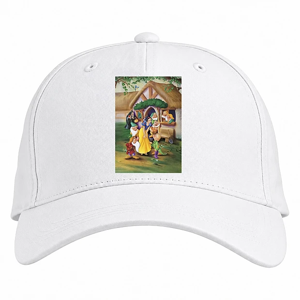 Baseball cap with Print Snow White And The Seven Dwarfs Main Theme - white
