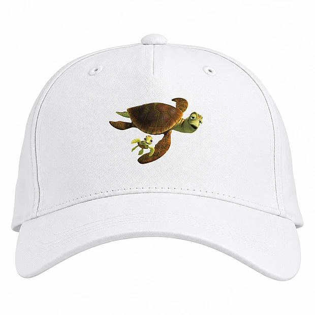 Baseball cap with Print Finding Nemo And Dory Crush - white