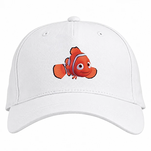Baseball cap with Print Finding Nemo And Dory Nemo - white