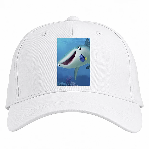 Baseball cap with Print Finding Nemo And Dory Friends - white