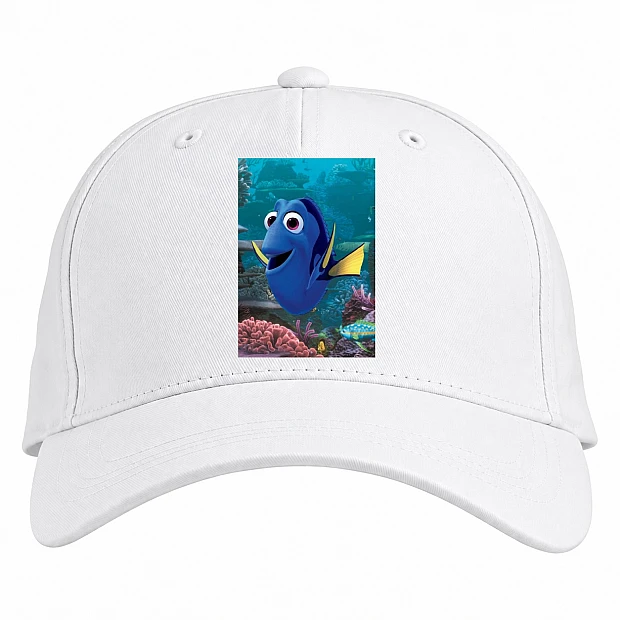 Baseball cap with Print Finding Nemo And Dory Little Dory - white