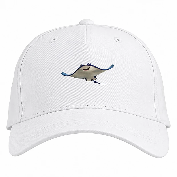 Baseball cap with Print Finding Nemo And Dory Mr Ray - white