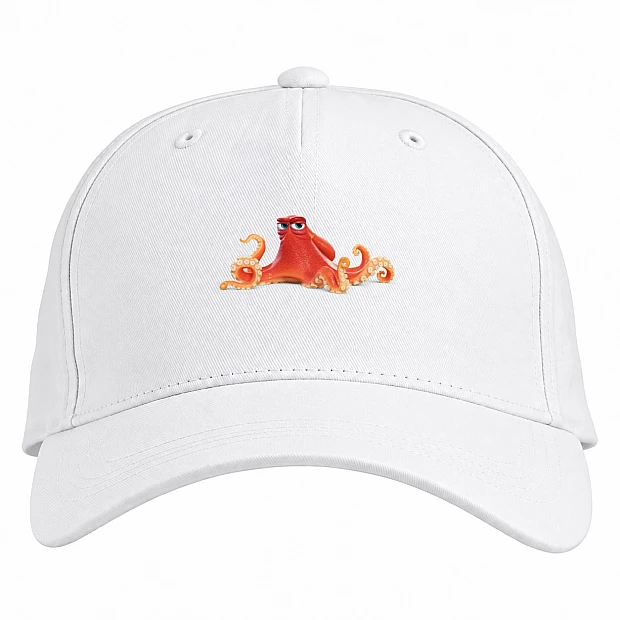 Baseball cap with Print Finding Nemo And Dory Octopus Hank - white