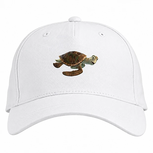 Baseball cap with Print Finding Nemo And Dory Crush Turtle - white