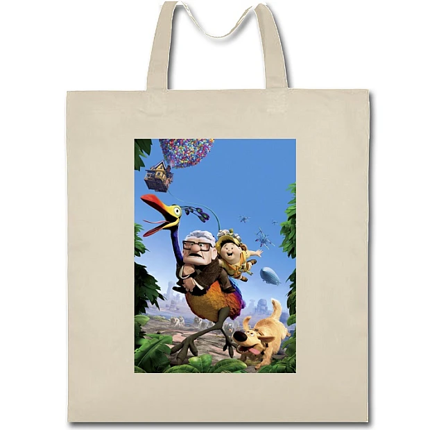 Eco bag with print Up Main Heroes - beige