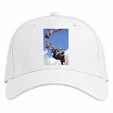 Baseball cap with Print Up Flying Heroes - white