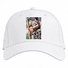 Baseball cap with Print Up Carl Fredricksen With Russell - white