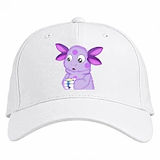 Baseball cap with Print Thoughtful Luntik - white