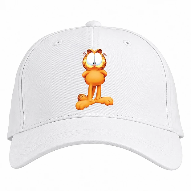 Baseball cap with Print Garfield The Cat - white