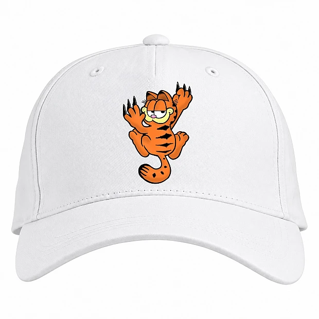 Baseball cap with Print Garfield Scratch Cat - white