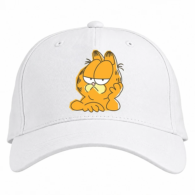 Baseball cap with Print Garfield Cat - white