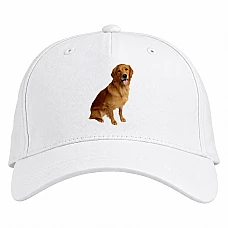 Baseball cap with Print Golden Retriever - white