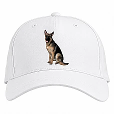 Baseball cap with Print German Shepherd - white
