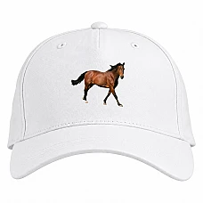 Baseball cap with Print Horse Walks - white