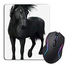 Mouse pad with print Beautiful Black Horse