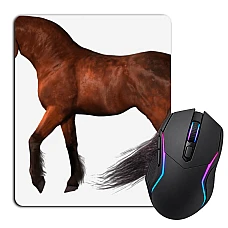Mouse pad with print Strong Brown Horse