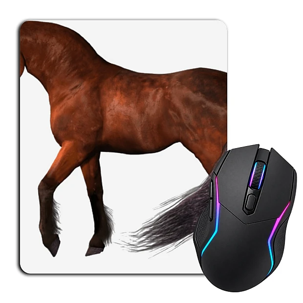 Mouse pad with print Strong Brown Horse