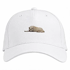 Baseball cap with Print White Wolf - white