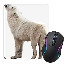 Mouse pad with print White Wolf Howls