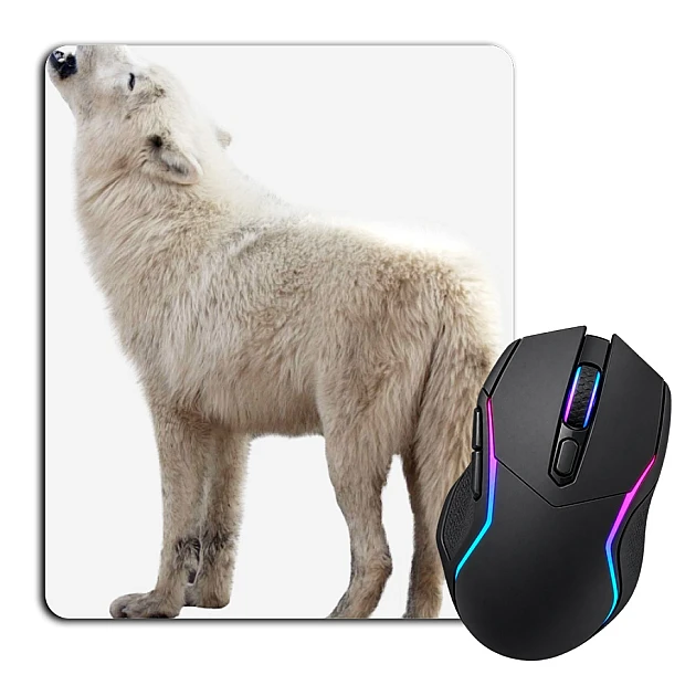 Mouse pad with print White Wolf Howls