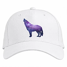 Baseball cap with Print Space In The Wolf - white