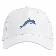 Baseball cap with Print Cute Dolphin - white
