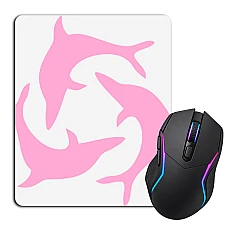 Mouse pad with print Three Pink Dolphins