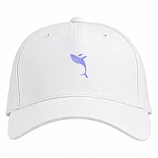 Baseball cap with Print Violet Whale - white