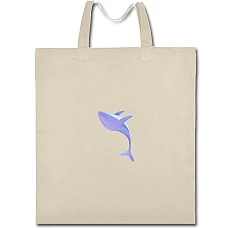 Eco bag with print Violet Whale - beige