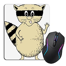 Mouse pad with print Yelloow Raccoon