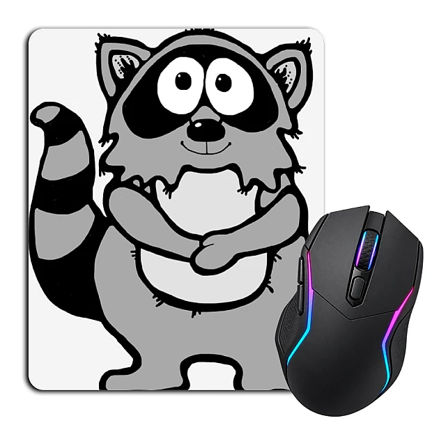 Mouse pad with print Cute Raccoon