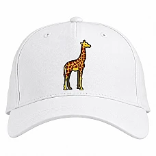 Baseball cap with Print Painted Giraffe - white