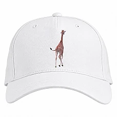 Baseball cap with Print Giraffe Going Somewhere - white