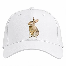 Baseball cap with Print Cute Rabbit - white