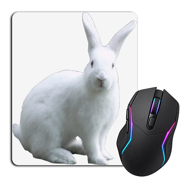Mouse pad with print White Rabbit