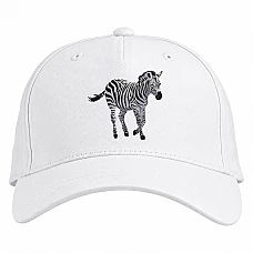 Baseball cap with Print Zebra Walks - white