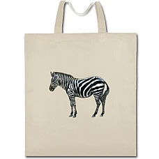Eco bag with print Zebra - beige