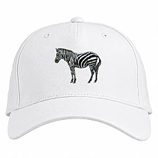 Baseball cap with Print Zebra - white