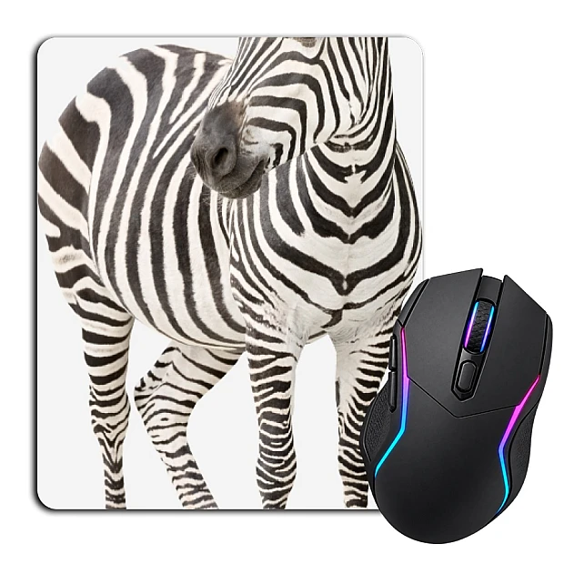 Mouse pad with print Zebra Stands