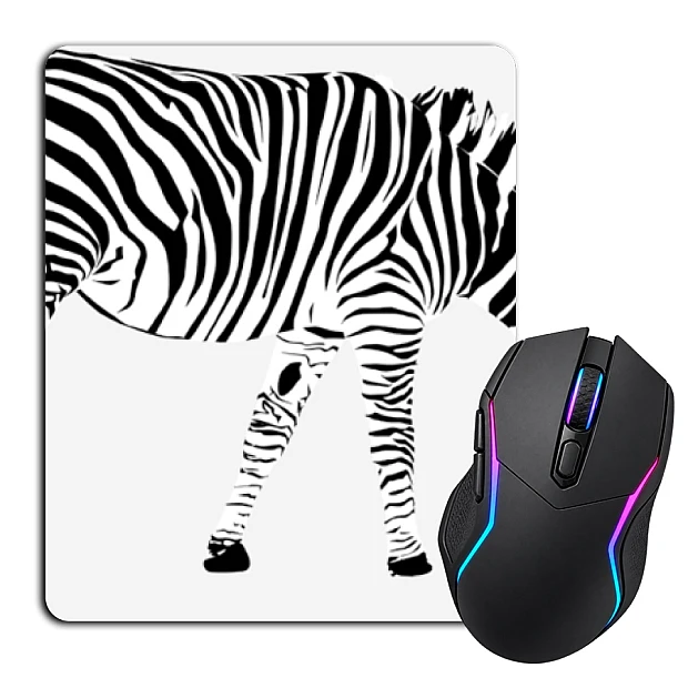Mouse pad with print Zebra Looks For Grass