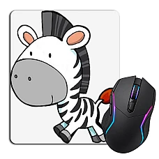 Mouse pad with print Cute Zebra From Cartoon
