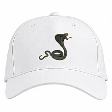 Baseball cap with Print Evil Snake - white